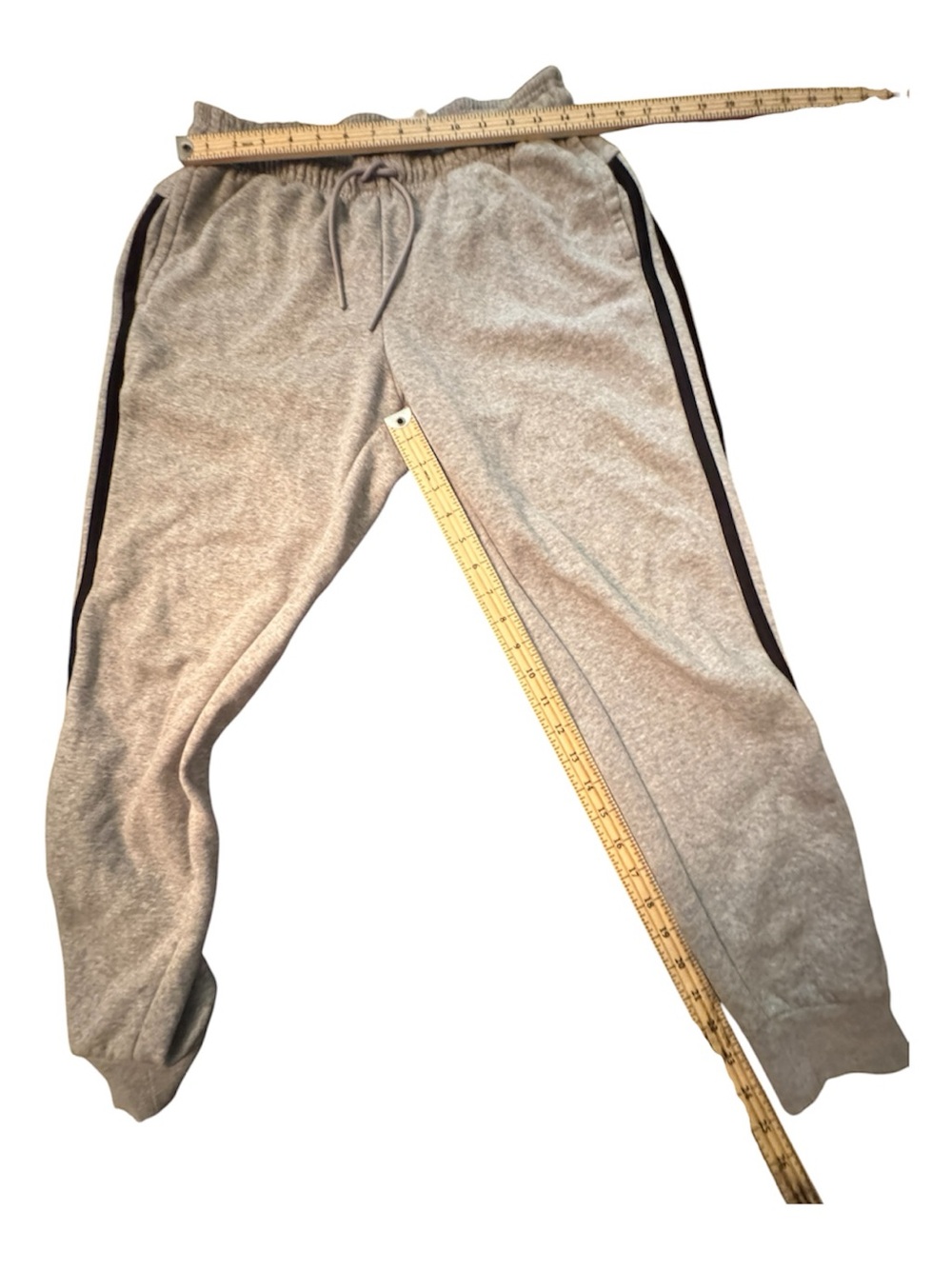 Adidas Women’s Jogger Sweatpants 3 Stripe Grey Black Athleisure Medium